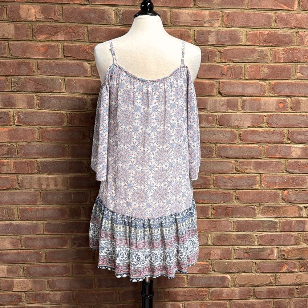 As U Wish Women’s Multi Cold Shoulder Dress Size Large NEW - Picture 4 of 8